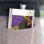 SlipperyJoe's Happy Hanukkah Star of David menorah Hip Flask<br><div class="desc">SlipperyJoe's Happy Hanukkah Star of David menorah Dreidel artistic Celebration Candles Jewish Hebrew Chanukah gifts decorations Judaism religion culture religious practices traditions geometric symbolic design depth contrast order symmetry</div>