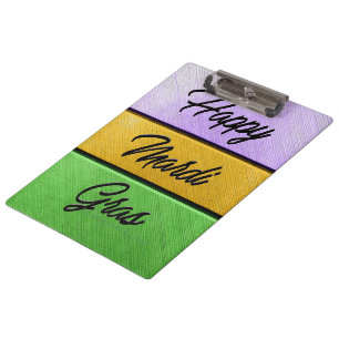 SlipperyJoe's Happy Mardi Gras purple gold green b Clipboard