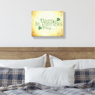 SlipperyJoe's Happy St. Patrick's Day holiday Iris Canvas Print