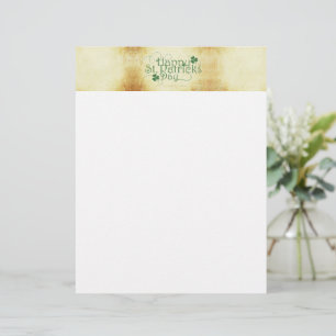SlipperyJoe's Happy St. Patrick's Day holiday Iris Custom Letterhead