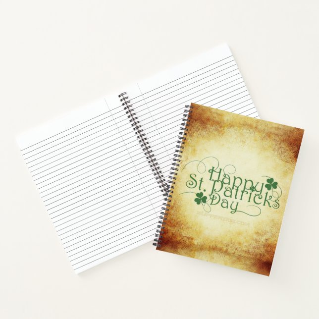 SlipperyJoe's Happy St. Patrick's Day holiday Iris Notebook (Inside)