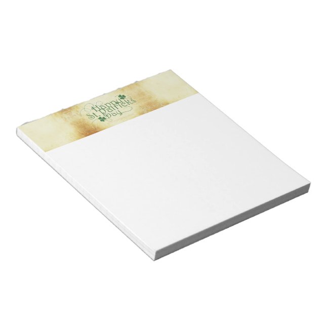 SlipperyJoe's Happy St. Patrick's Day holiday Iris Notepad (Angled)