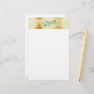 SlipperyJoe's Happy St. Patrick's Day holiday Iris Stationery