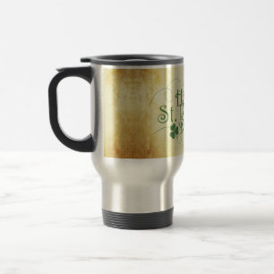 SlipperyJoe's Happy St. Patrick's Day holiday Iris Travel Mug