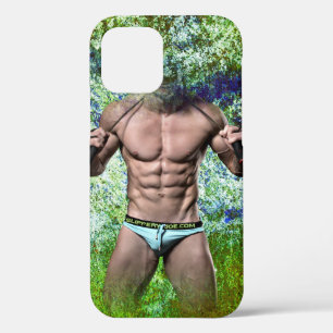 SlipperyJoe's highly muscular adult man shirtless  iPhone 12 Pro Case