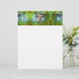 SlipperyJoe's highly muscular adult man shirtless  Custom Letterhead