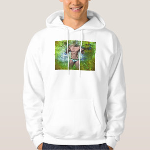 SlipperyJoe's highly muscular adult man shirtless Hoodie