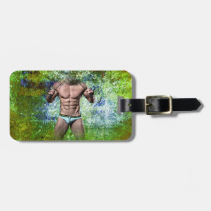 SlipperyJoe's highly muscular adult man shirtless  Luggage Tag