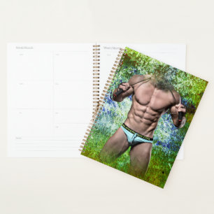SlipperyJoe's highly muscular adult man shirtless  Planner
