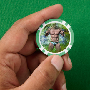 SlipperyJoe's highly muscular adult man shirtless  Poker Chips