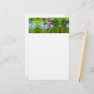 SlipperyJoe's highly muscular adult man shirtless  Stationery