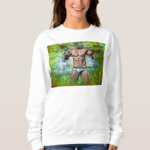SlipperyJoe's highly muscular adult man shirtless  Sweatshirt