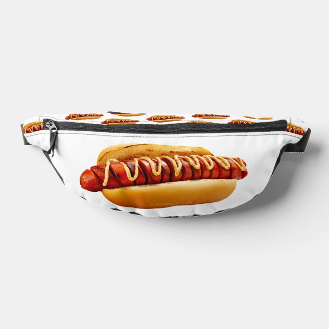 SlipperyJoe's hot dog nestled soft bun vibrant yel Bum Bags (Lay Down)