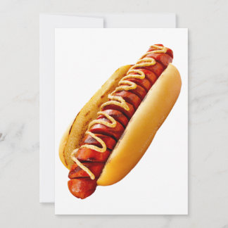 SlipperyJoe's hot dog nestled soft bun vibrant yel Holiday Card