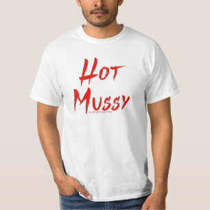 SlipperyJoe's hot mussy bold vivid red text brushs T-Shirt