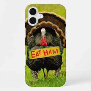 SlipperyJoe's humorous clever Thanksgiving theme t iPhone 16 Plus Case
