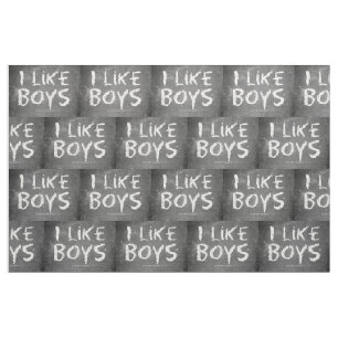 SlipperyJoe's I Like Boys dirty chalkboard dark te Fabric