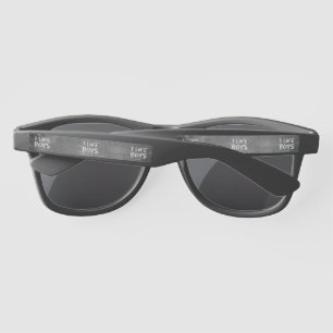 SlipperyJoe's I Like Boys dirty chalkboard dark te Sunglasses