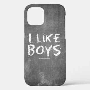 SlipperyJoe's I Like Boys dirty Chalkboard writing iPhone 12 Pro Case