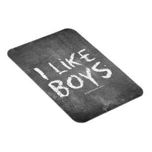 SlipperyJoe's I Like Boys dirty Chalkboard writing Magnet