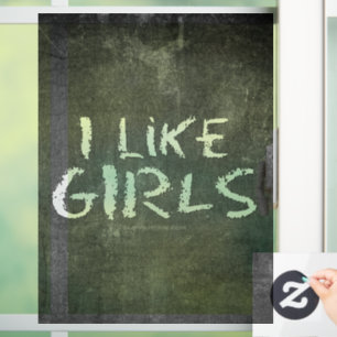 SlipperyJoe's I Like Girls dirty chalkboard dark t