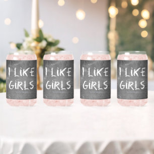 SlipperyJoe's I Like Girls dirty chalkboard dark t Can Glass
