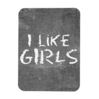 SlipperyJoe's I Like Girls dirty chalkboard dark t