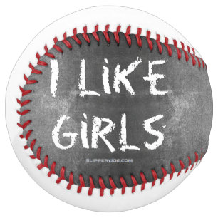 SlipperyJoe's I Like Girls dirty chalkboard dark t Softball