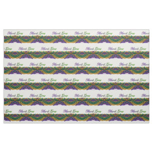 SlipperyJoe's iconic Mardi Gras–themed image elega Fabric
