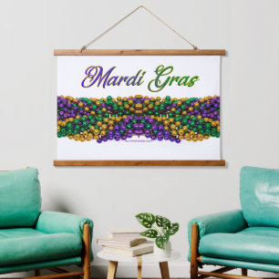 SlipperyJoe's iconic Mardi Gras–themed image elega Hanging Tapestry