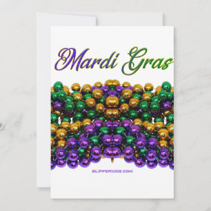 SlipperyJoe's iconic Mardi Gras–themed image elega Holiday Card