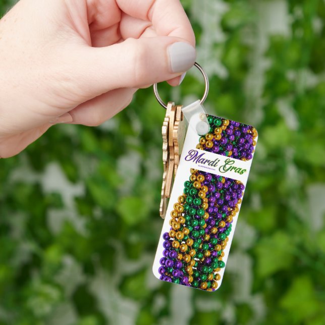 SlipperyJoe's iconic Mardi Gras–themed image elega Key Ring (Hand)