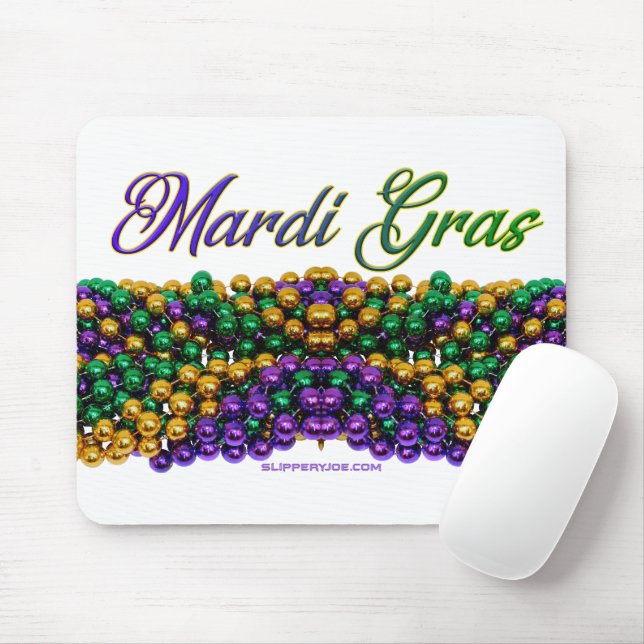 SlipperyJoe's iconic Mardi Gras–themed image elega Mouse Pad (With Mouse)