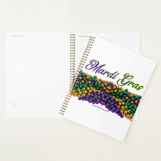 SlipperyJoe's iconic Mardi Gras–themed image elega Planner (Display)