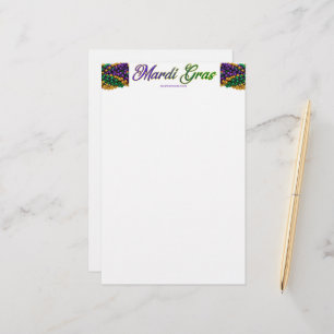 SlipperyJoe's iconic Mardi Gras–themed image elega Stationery