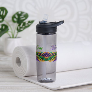 SlipperyJoe's iconic Mardi Gras–themed image elega Water Bottle