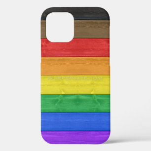 SlipperyJoe's Inclusive gay pride flag textured ru iPhone 12 Pro Case