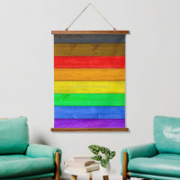 SlipperyJoe's Inclusive gay pride flag textured ru