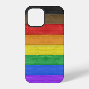 SlipperyJoe's Inclusive gay pride flag textured ru iPhone 12 Pro Case