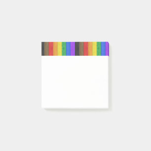 SlipperyJoe's Inclusive gay pride flag textured ru Post-it Notes