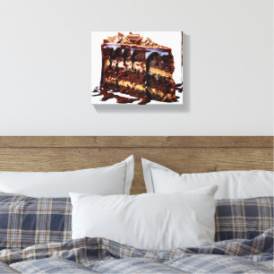 SlipperyJoe's indulgent multi-layer chocolate cake Canvas Print