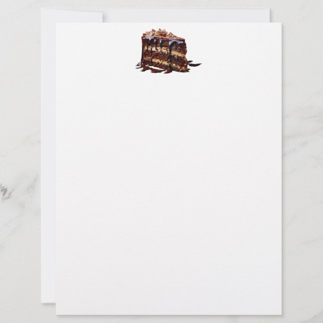 SlipperyJoe's indulgent multi-layer chocolate cake Custom Letterhead (Front)