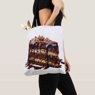 SlipperyJoe's indulgent multi-layer chocolate cake Tote Bag