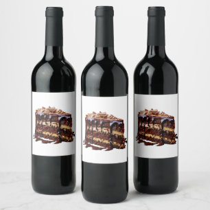 SlipperyJoe's indulgent multi-layer chocolate cake Wine Label