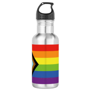 SlipperyJoe's Intersex pride flag yellow backgroun 532 Ml Water Bottle