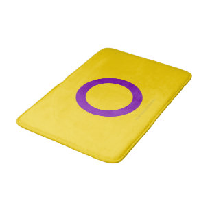 SlipperyJoe's Intersex pride flag yellow backgroun Bath Mat
