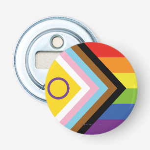 SlipperyJoe's Intersex pride flag yellow backgroun Bottle Opener