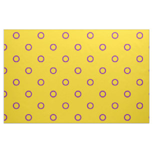 SlipperyJoe's Intersex pride flag yellow backgroun Fabric