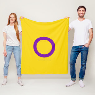 SlipperyJoe's Intersex pride flag yellow backgroun Fleece Blanket