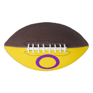 SlipperyJoe's Intersex pride flag yellow backgroun Football